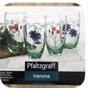 Pfaltzgraff Verona 20 Oz Cooler Glass 6429403 set of 4 NIB